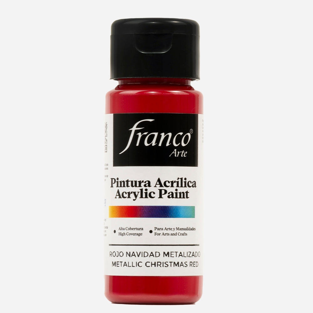 Pintura Acrílica Rojo Navidad Metalizado