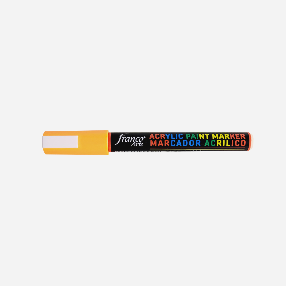 Marcador Acrílico Naranja Fluorescente