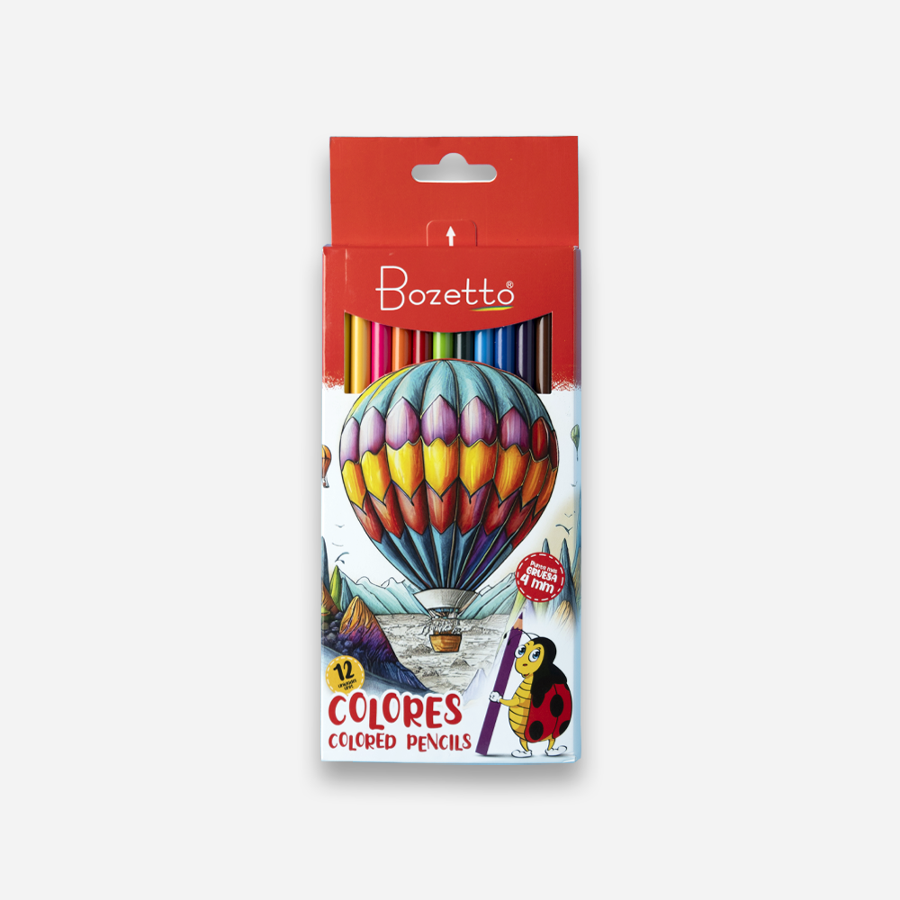 Lapices De Colores Rendondos Largos- 12 colores