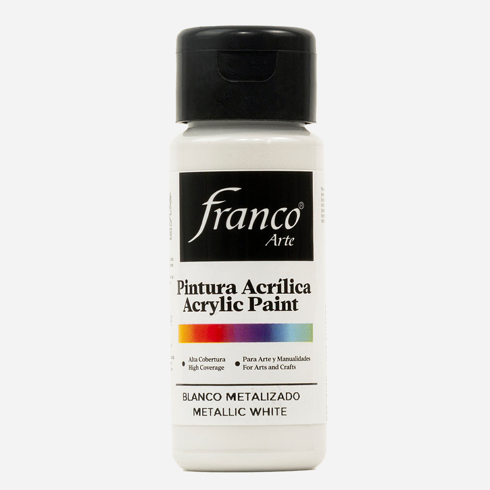 Pintura Acrílica Blanco Metalizado