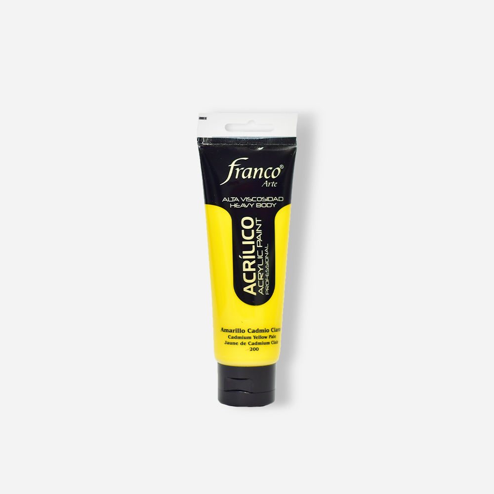 Pintura Acrílica Profesional Tono Amarillo Cadmio Claro