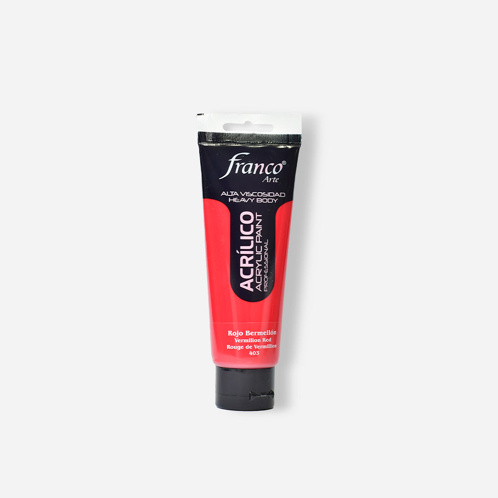 Pintura Acrílica Profesional Tono Rojo Bermellón