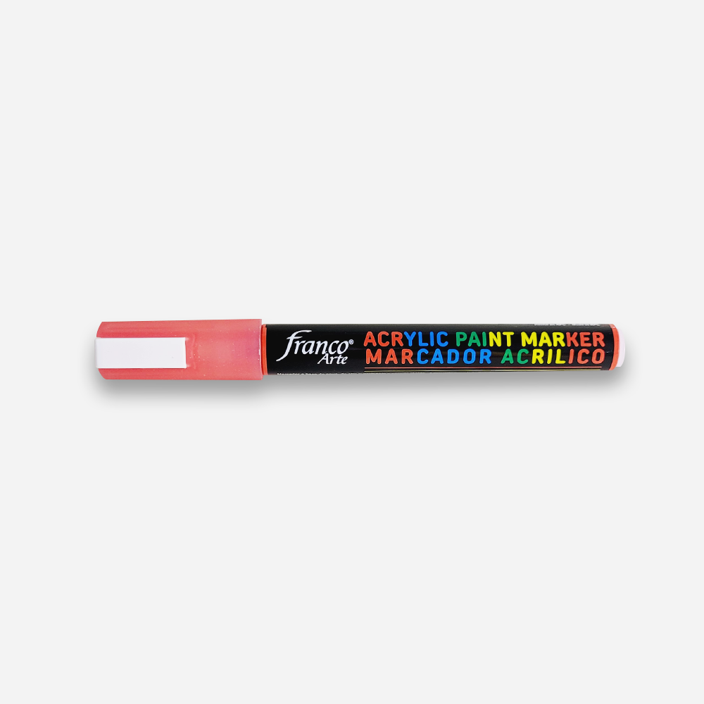 Marcador Acrílico Rojo Claro Metalizado