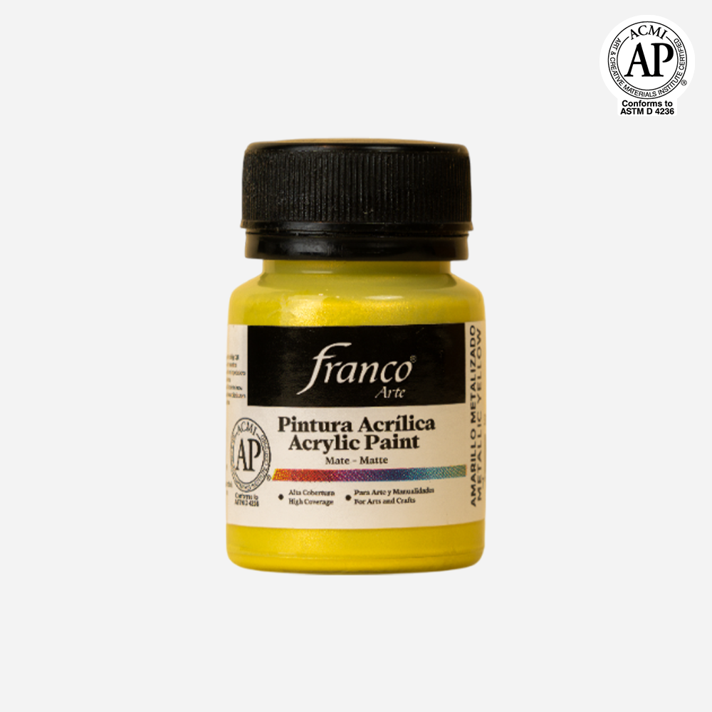 Pintura Acrilica Amarillo Metalizado