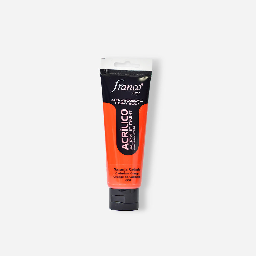 Pintura Acrílica Profesional Tono Naranja Cadmio