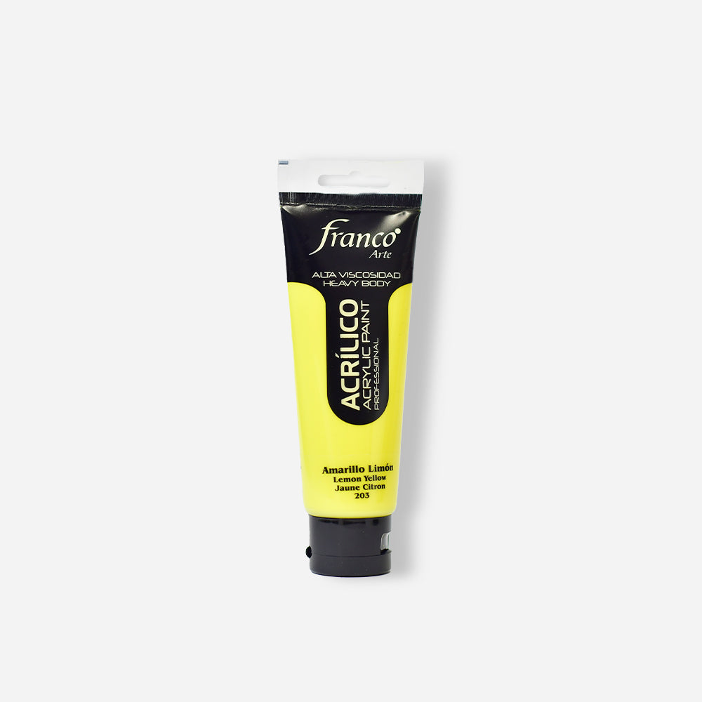 Pintura Acrílica Profesional Tono Amarillo Limón