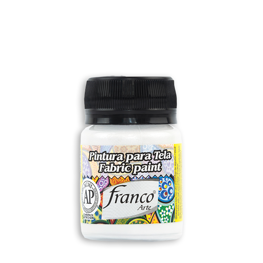 Pintura Tela Blanco Metalizado
