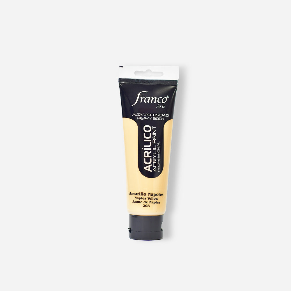 Pintura Acrílica Profesional Tono Amarillo Nápoles