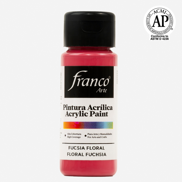 Pintura Acrílica Fucsia Floral